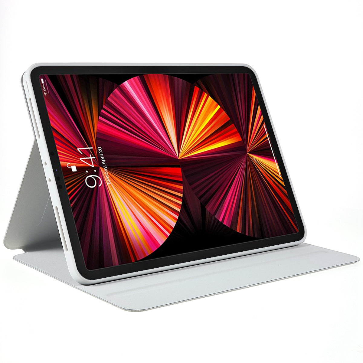 For iPad Pro 11-inch (2021) (2020) (2018) Skin-touch Shockproof Case 360-degree Rotating 2 in 1 Detachable Tablet Cover with Stand