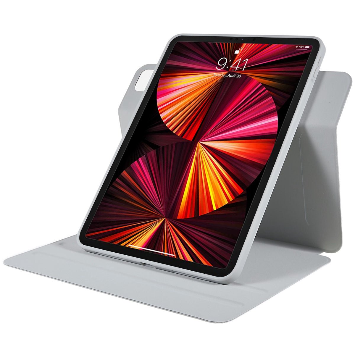 For iPad Pro 11-inch (2021) (2020) (2018) Skin-touch Shockproof Case 360-degree Rotating 2 in 1 Detachable Tablet Cover with Stand
