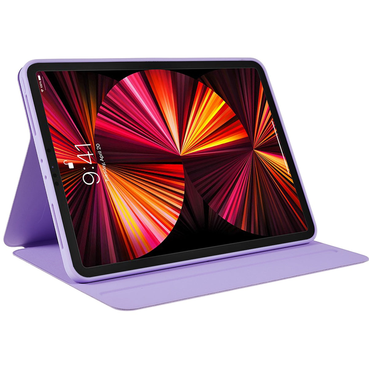 For iPad Pro 11-inch (2021) (2020) (2018) Skin-touch Shockproof Case 360-degree Rotating 2 in 1 Detachable Tablet Cover with Stand