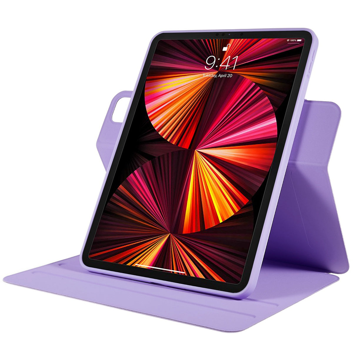 For iPad Pro 11-inch (2021) (2020) (2018) Skin-touch Shockproof Case 360-degree Rotating 2 in 1 Detachable Tablet Cover with Stand