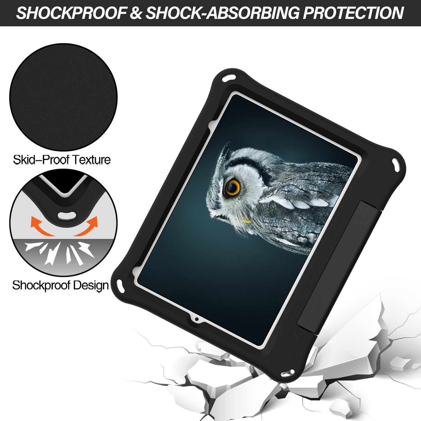 For iPad mini (2021) Foldable Ring Kickstand Design EVA Tablet Case Shockproof Cover