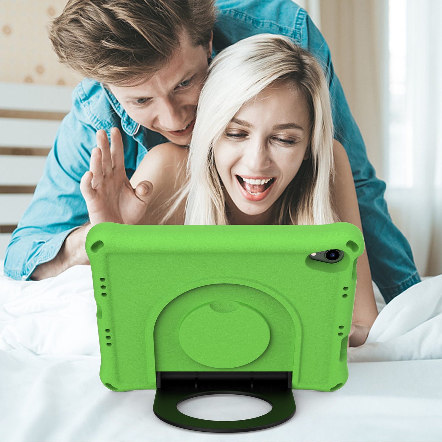 For iPad mini (2021) Foldable Ring Kickstand Design EVA Tablet Case Shockproof Cover