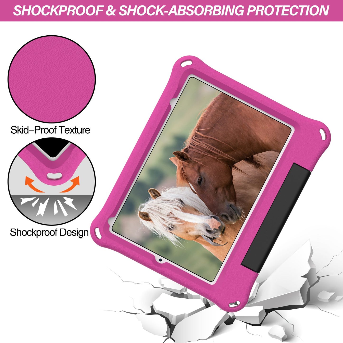 For iPad mini (2021) Foldable Ring Kickstand Design EVA Tablet Case Shockproof Cover