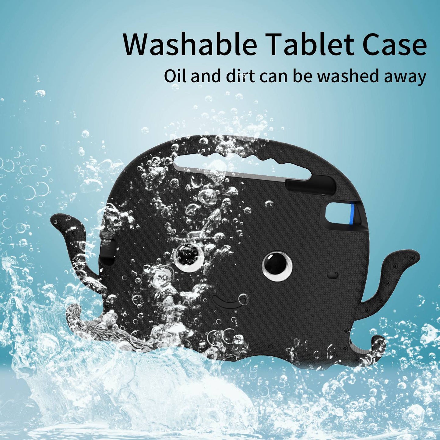 For iPad Mini/Mini 2/mini 3/mini 4/mini (2019) 7.9 inch EVA Tablet Case Cute Cartoon Octopus Protective Cover Pen Slot Design Anti-drop Case with Handle and Shoulder Strap