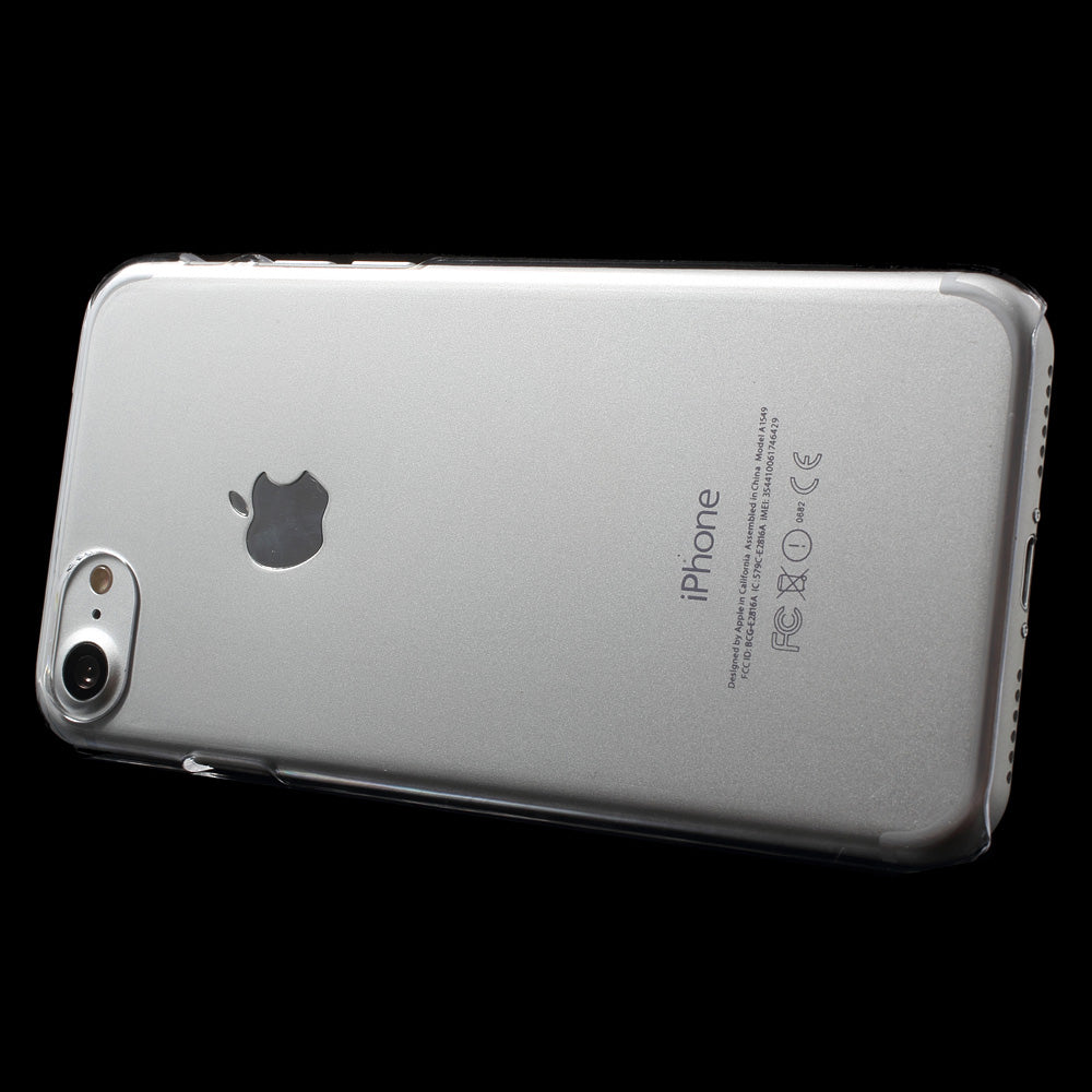 100Pcs/Lot Glossy Crystal Clear PC Hard Case Cover for iPhone SE (2020)/SE (2022)/8/7 4.7 inch