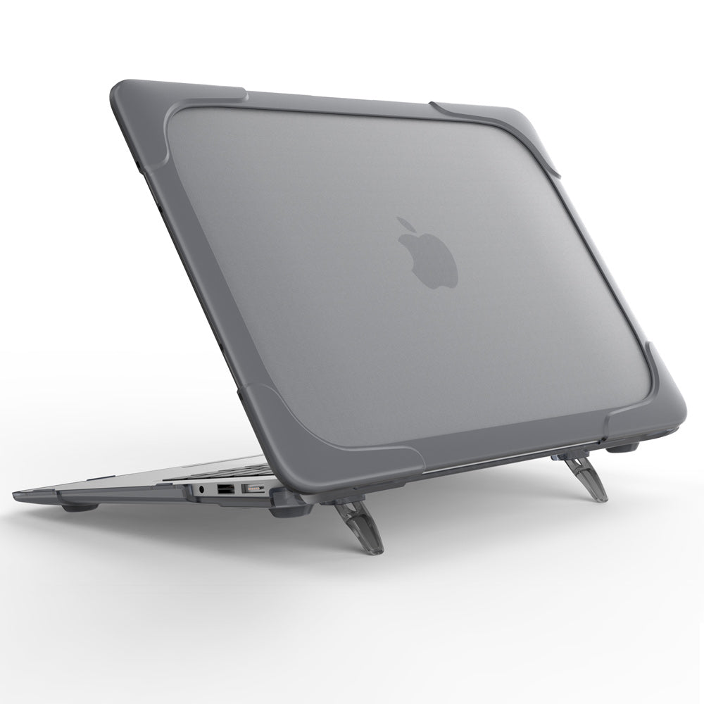 For Macbook Air 13.3 Inch See-through Full Protection PC TPU Case with Kickstand A1369/A1466