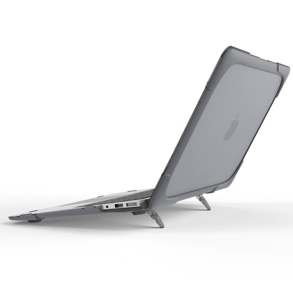 For Macbook Air 13.3 Inch See-through Full Protection PC TPU Case with Kickstand A1369/A1466
