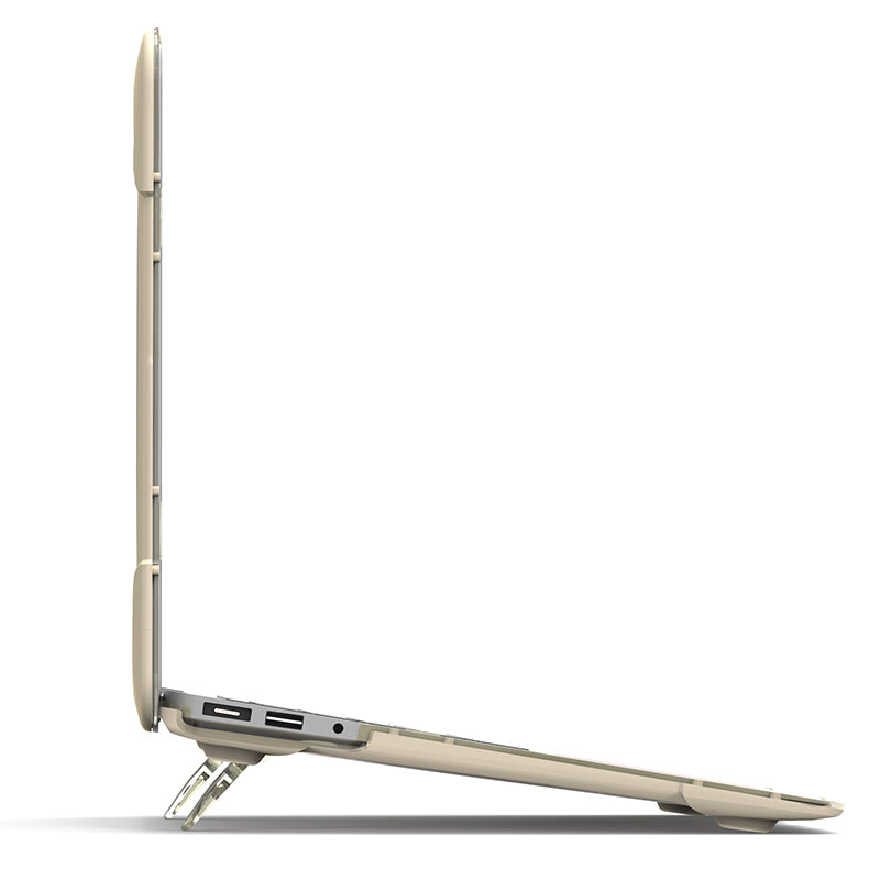 For Macbook Air 13.3 Inch See-through Full Protection PC TPU Case with Kickstand A1369/A1466