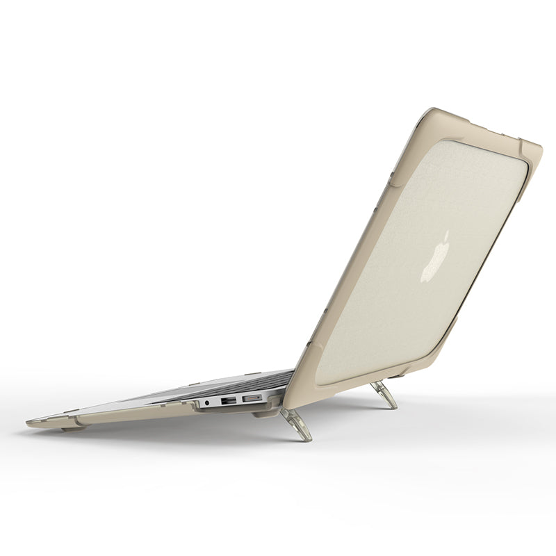 For Macbook Air 13.3 Inch See-through Full Protection PC TPU Case with Kickstand A1369/A1466