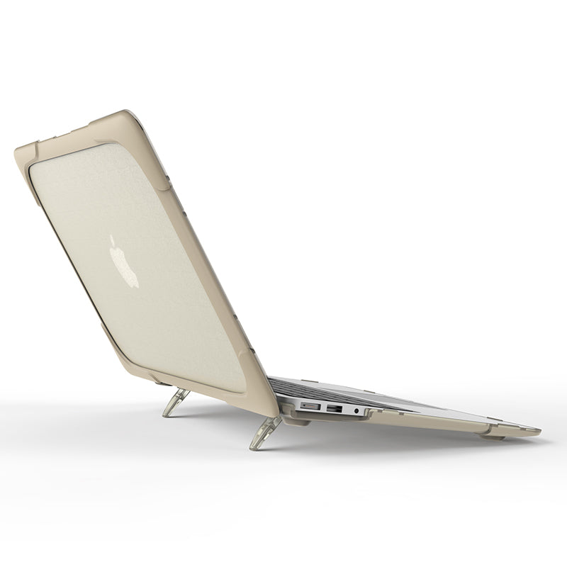 For Macbook Air 13.3 Inch See-through Full Protection PC TPU Case with Kickstand A1369/A1466