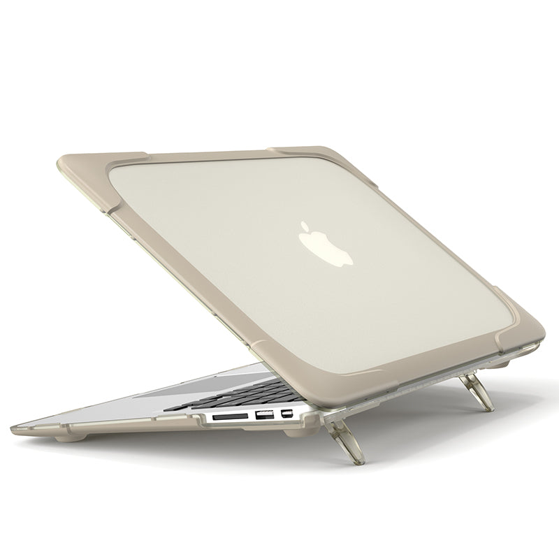 For Macbook Air 13.3 Inch See-through Full Protection PC TPU Case with Kickstand A1369/A1466