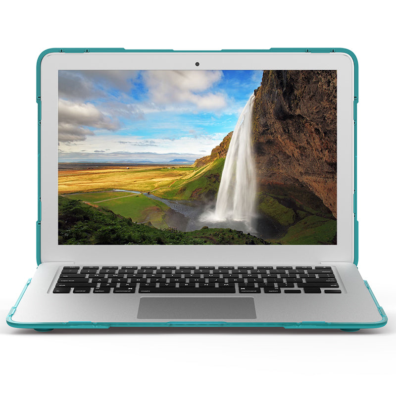 For Macbook Air 13.3 Inch See-through Full Protection PC TPU Case with Kickstand A1369/A1466