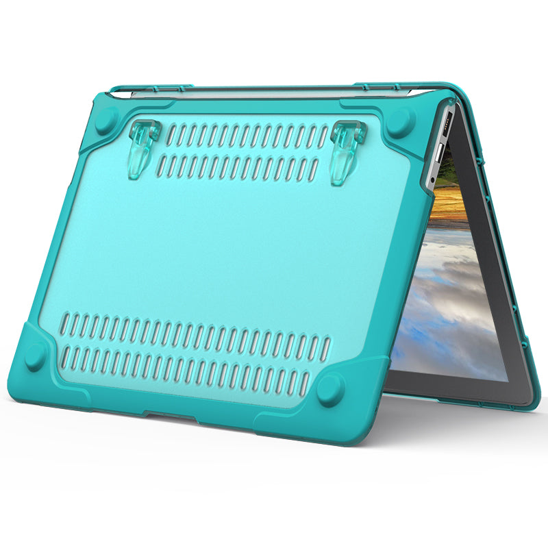 For Macbook Air 13.3 Inch See-through Full Protection PC TPU Case with Kickstand A1369/A1466