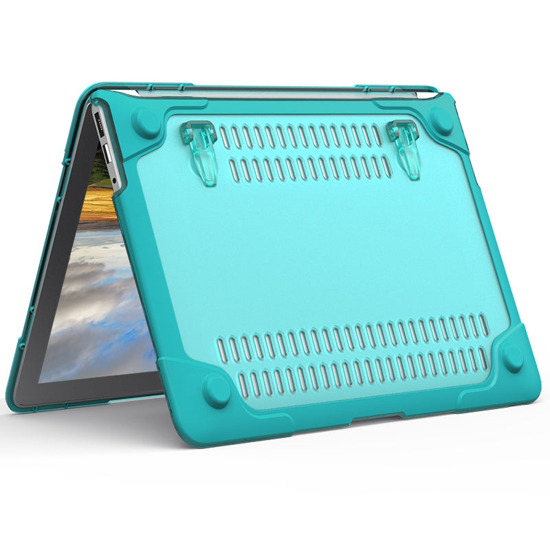 For Macbook Air 13.3 Inch See-through Full Protection PC TPU Case with Kickstand A1369/A1466