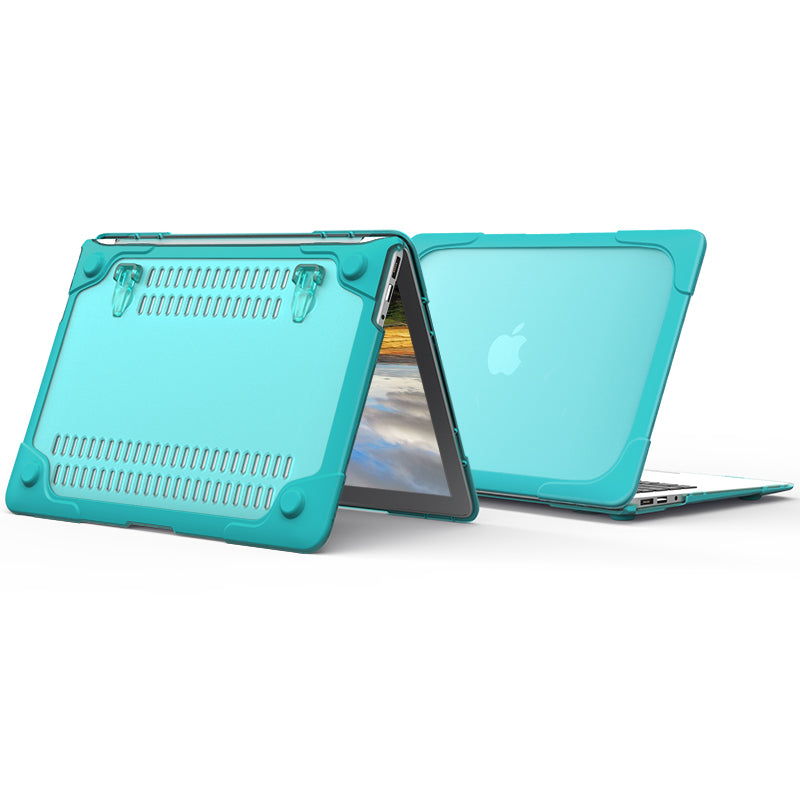 For Macbook Air 13.3 Inch See-through Full Protection PC TPU Case with Kickstand A1369/A1466