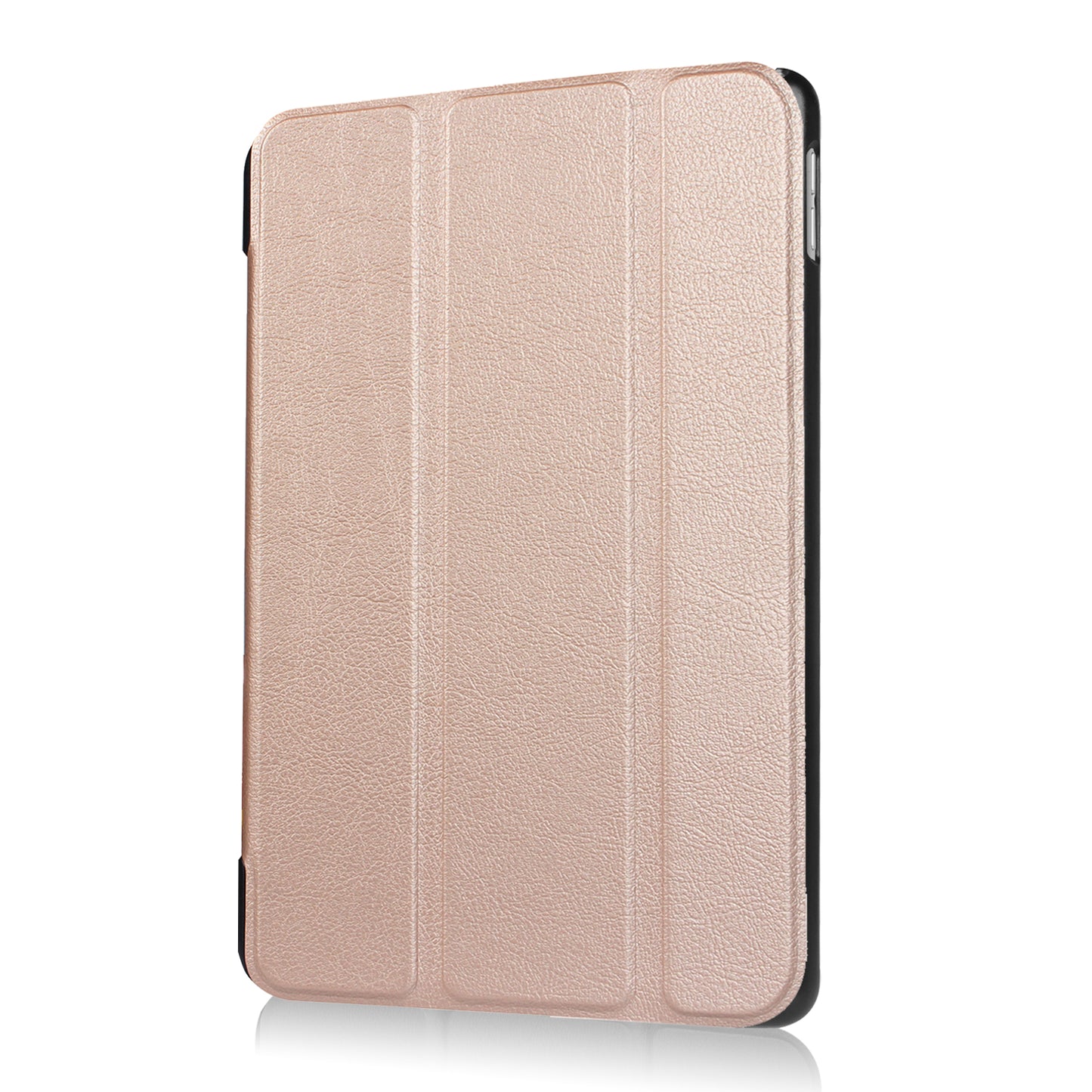 For iPad 9.7 (2018) / 9.7 (2017) Tri-fold Stand Lightweight Full Protection Smart Leather Tablet Case Cover