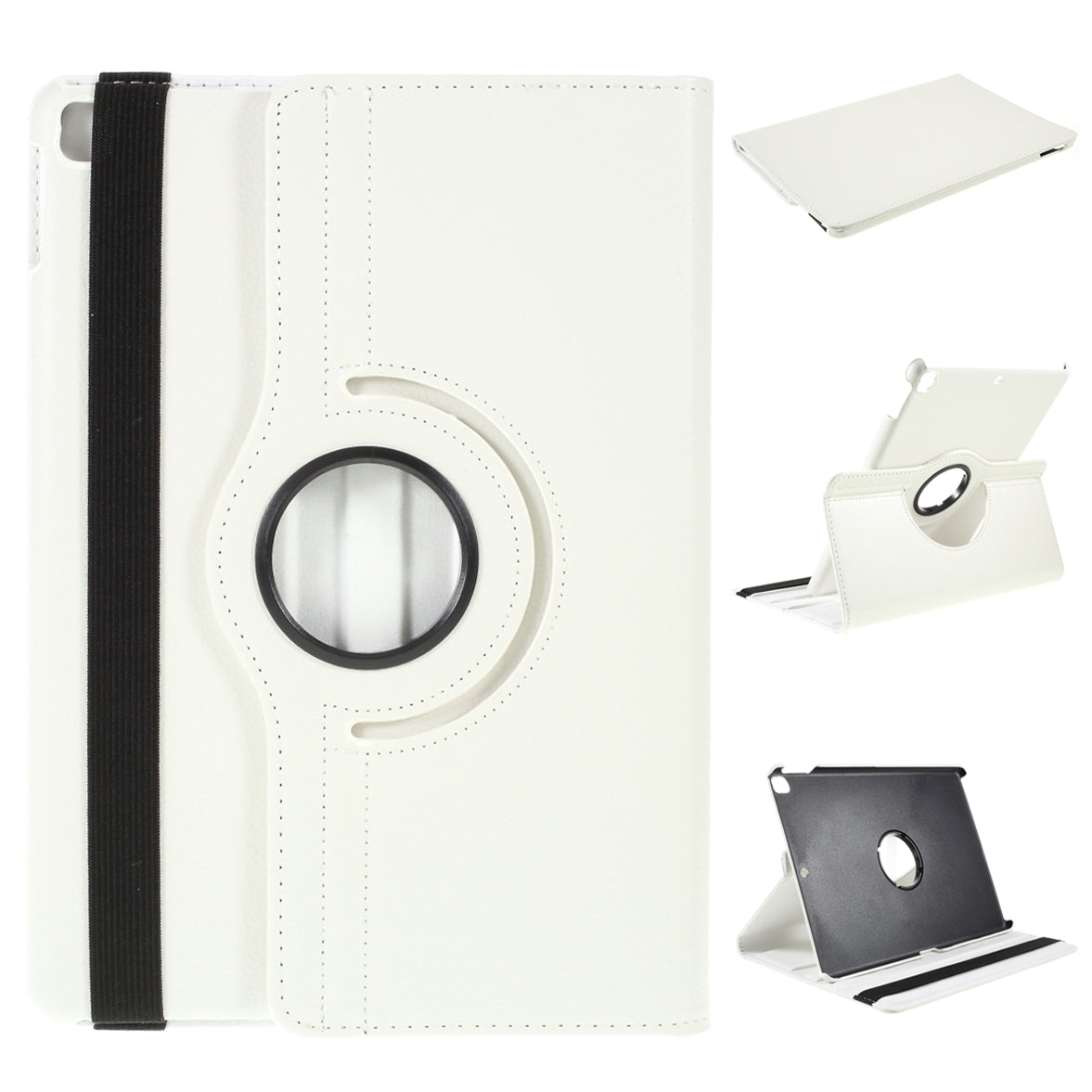 For iPad Air 10.5 (2019) / Pro 10.5 (2017) / iPad 10.2 (2021)/(2020)/(2019) 360-Rotary Stand Leather Tablet Case Litchi Grain