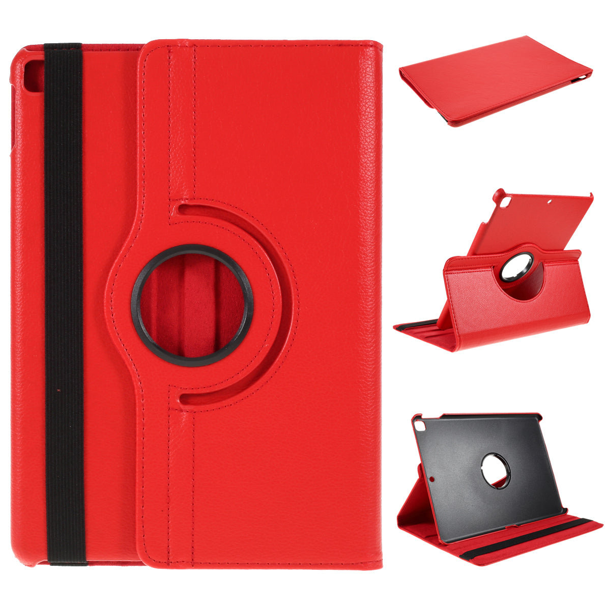 For iPad Air 10.5 (2019) / Pro 10.5 (2017) / iPad 10.2 (2021)/(2020)/(2019) 360-Rotary Stand Leather Tablet Case Litchi Grain