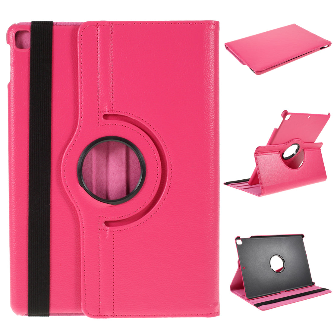 For iPad Air 10.5 (2019) / Pro 10.5 (2017) / iPad 10.2 (2021)/(2020)/(2019) 360-Rotary Stand Leather Tablet Case Litchi Grain