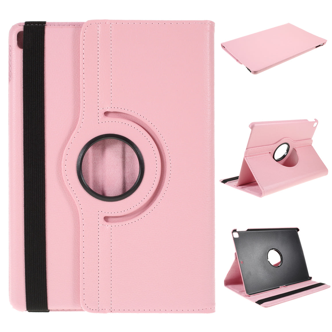For iPad Air 10.5 (2019) / Pro 10.5 (2017) / iPad 10.2 (2021)/(2020)/(2019) 360-Rotary Stand Leather Tablet Case Litchi Grain