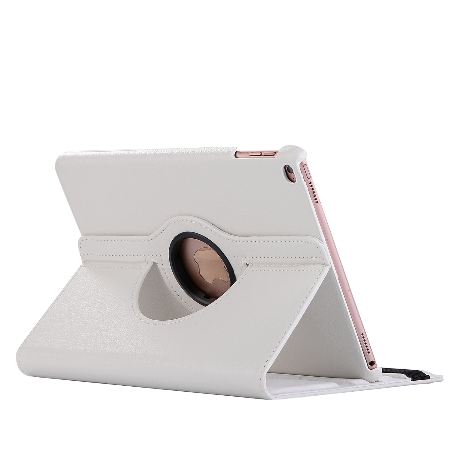 For iPad 9.7 (2018) / 9.7 (2017) Litchi Grain 360 Degree Rotary Stand Smart Leather Tablet Case