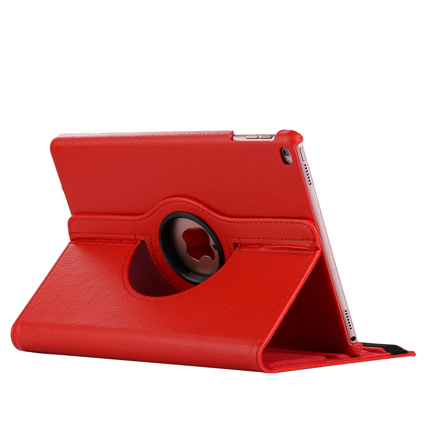 For iPad 9.7 (2018) / 9.7 (2017) Litchi Grain 360 Degree Rotary Stand Smart Leather Tablet Case