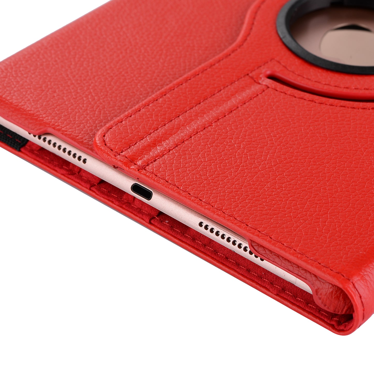 For iPad 9.7 (2018) / 9.7 (2017) Litchi Grain 360 Degree Rotary Stand Smart Leather Tablet Case
