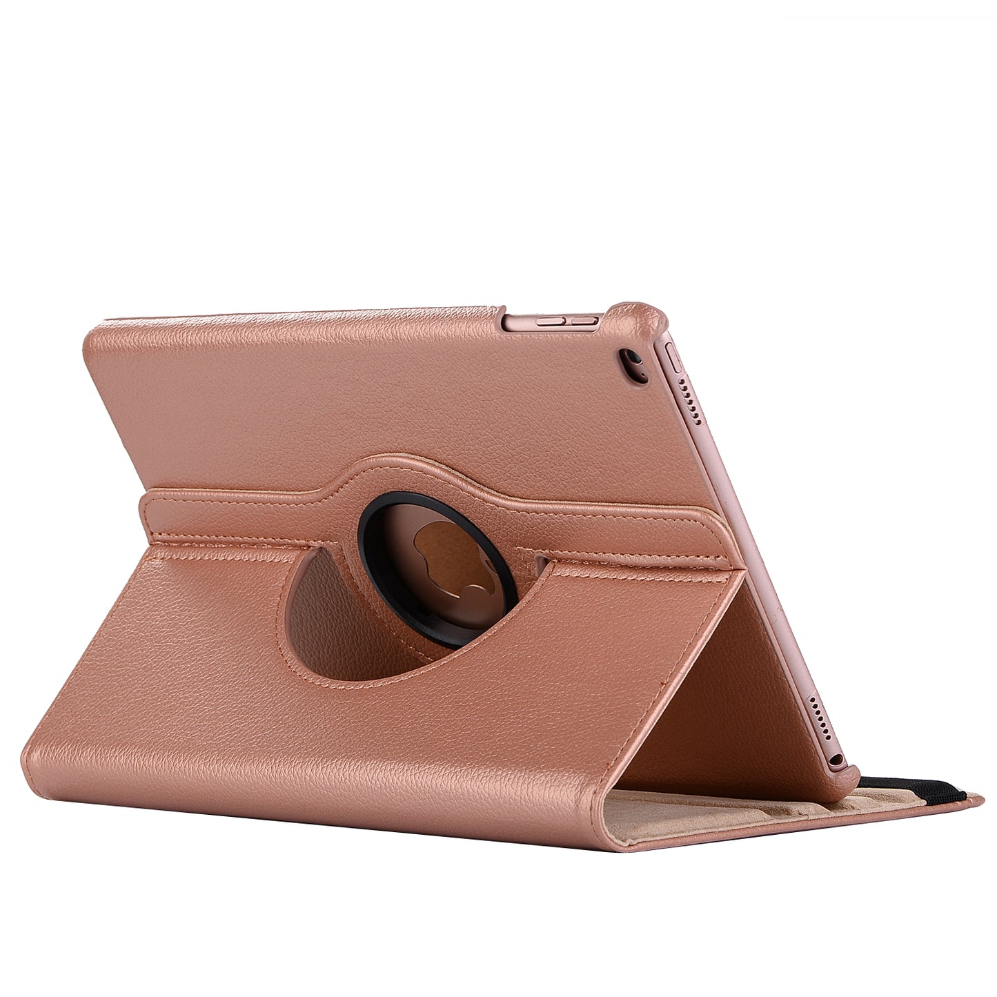 For iPad 9.7 (2018) / 9.7 (2017) Litchi Grain 360 Degree Rotary Stand Smart Leather Tablet Case