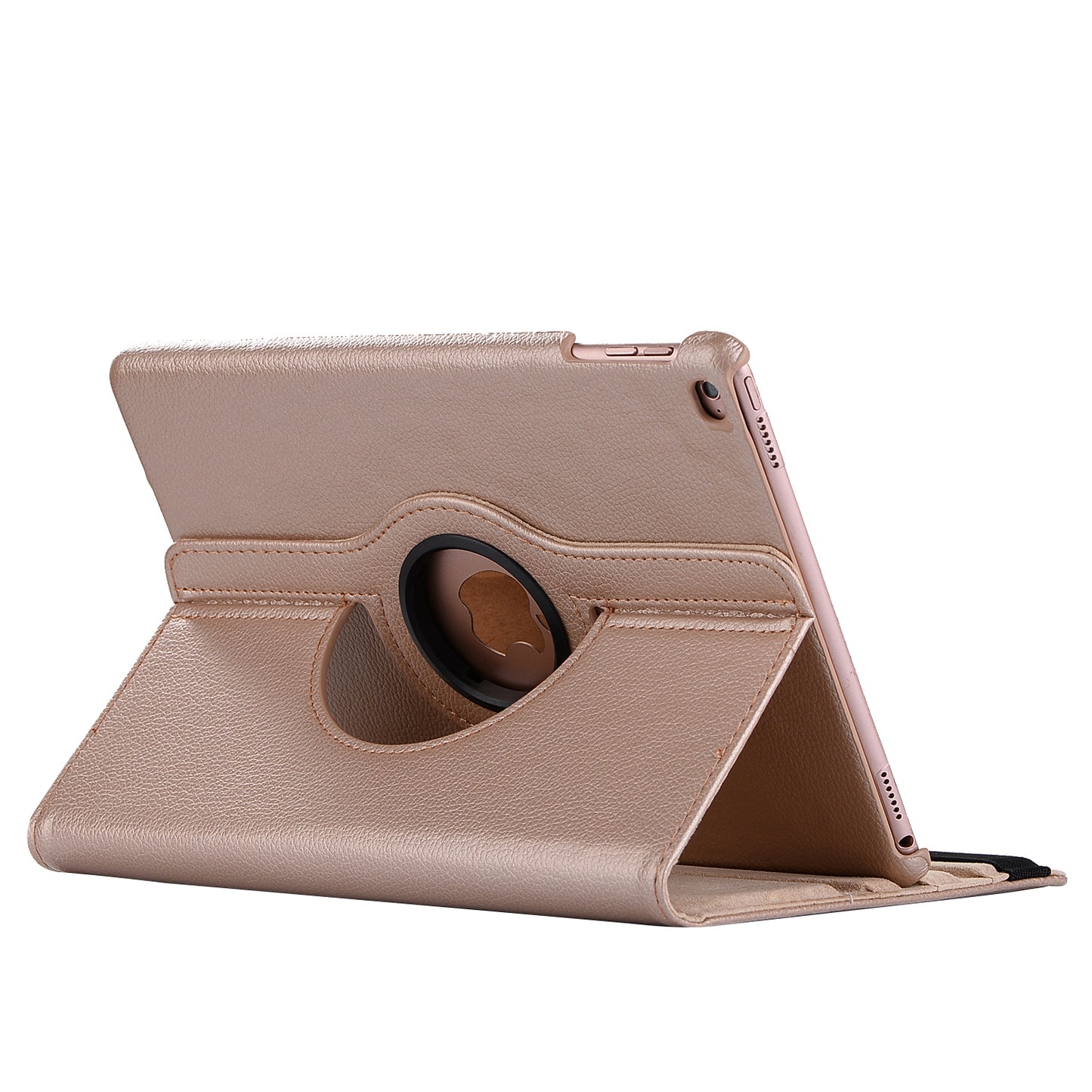 For iPad 9.7 (2018) / 9.7 (2017) Litchi Grain 360 Degree Rotary Stand Smart Leather Tablet Case