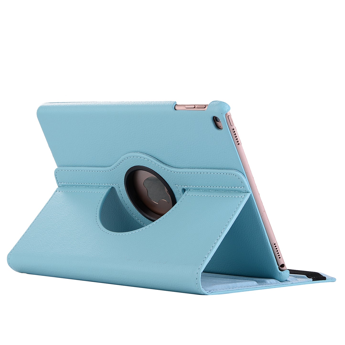 For iPad 9.7 (2018) / 9.7 (2017) Litchi Grain 360 Degree Rotary Stand Smart Leather Tablet Case
