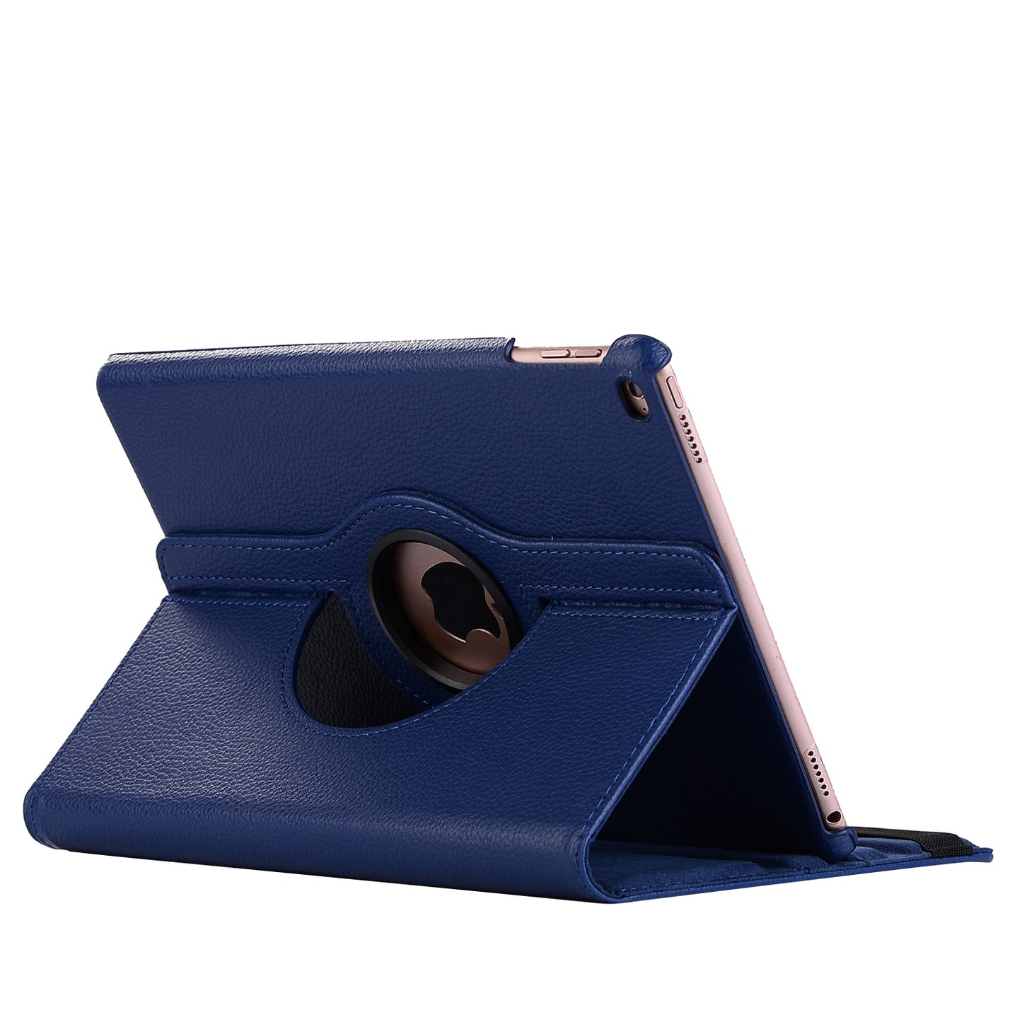 For iPad 9.7 (2018) / 9.7 (2017) Litchi Grain 360 Degree Rotary Stand Smart Leather Tablet Case