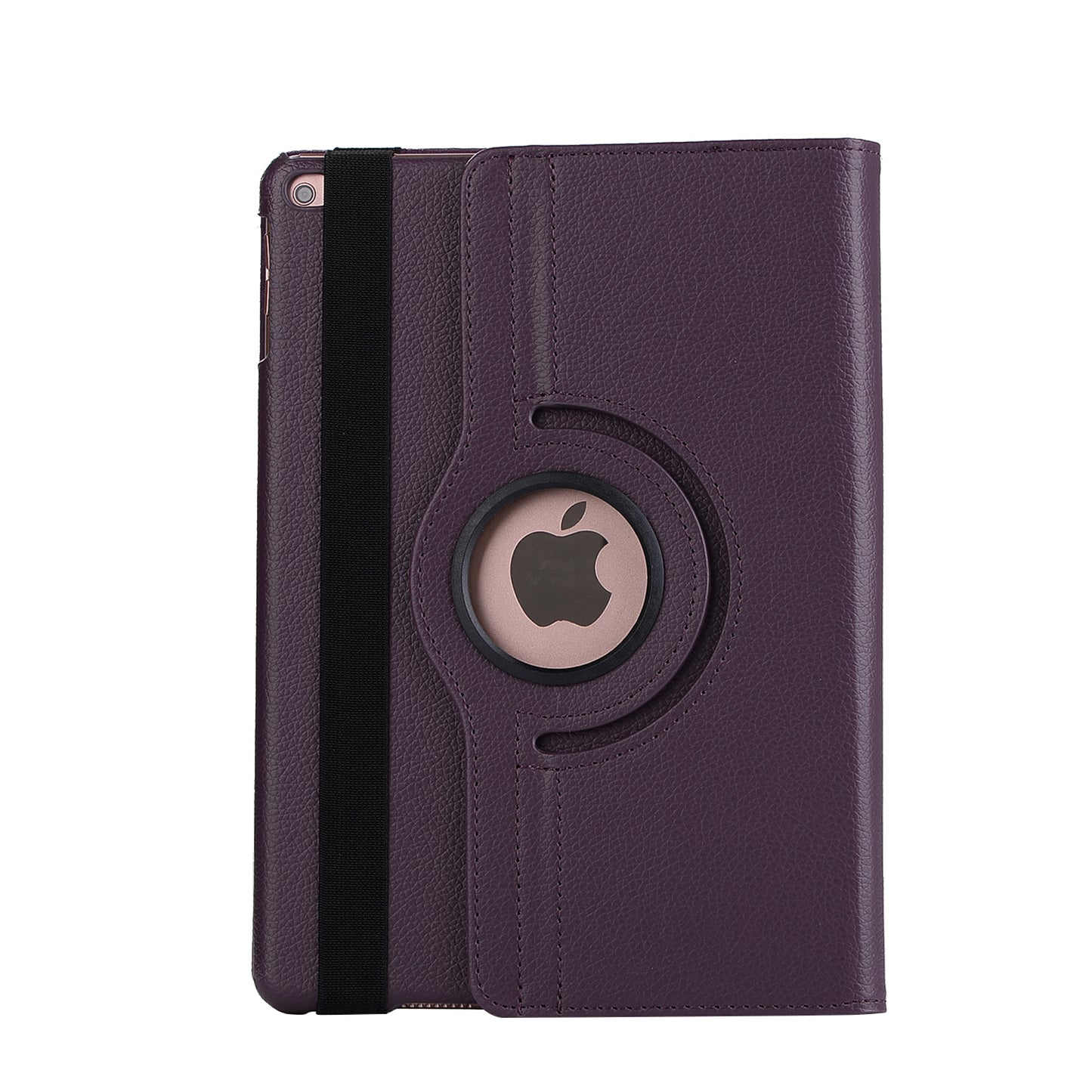 For iPad 9.7 (2018) / 9.7 (2017) Litchi Grain 360 Degree Rotary Stand Smart Leather Tablet Case
