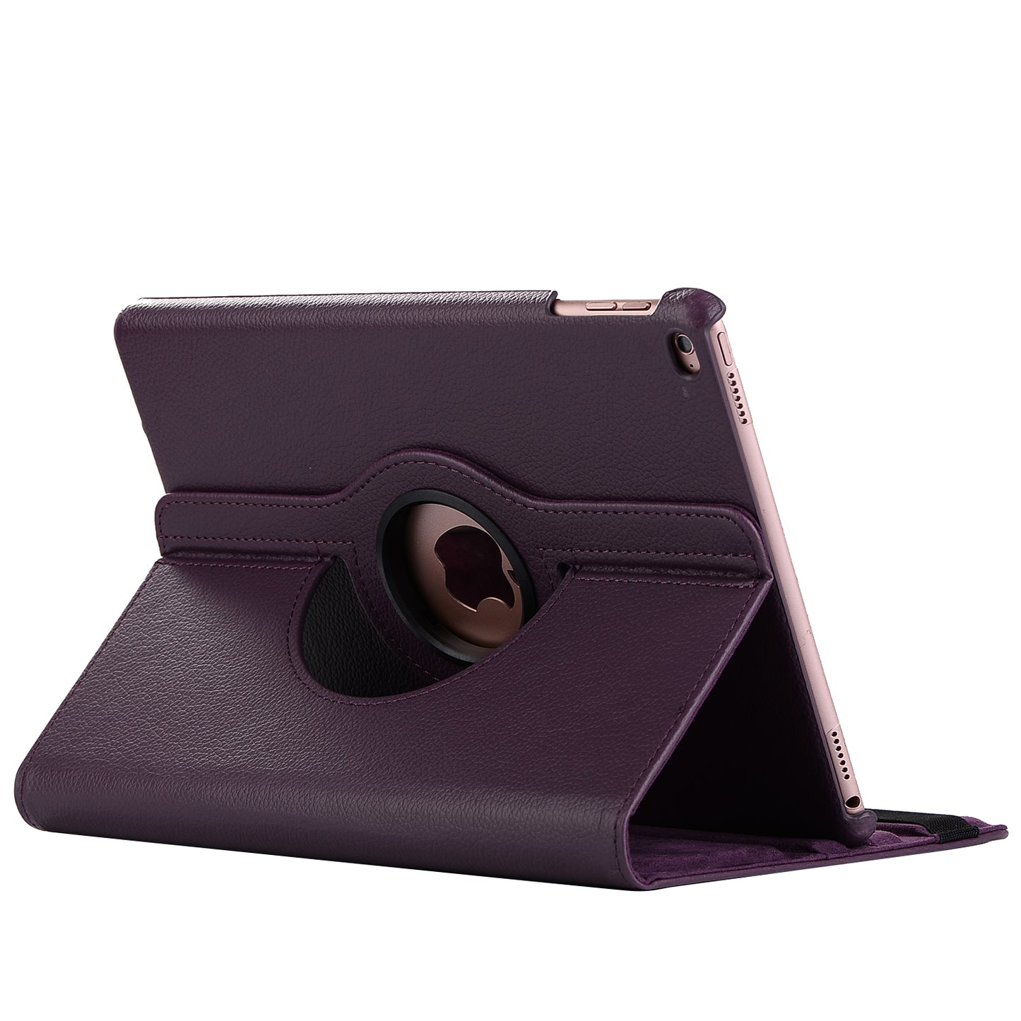 For iPad 9.7 (2018) / 9.7 (2017) Litchi Grain 360 Degree Rotary Stand Smart Leather Tablet Case