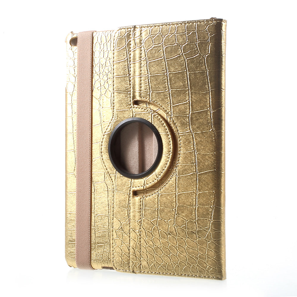 For iPad 9.7 (2018) / 9.7 (2017) Leather Flip Protective Case with 360 Degree Rotary Stand
