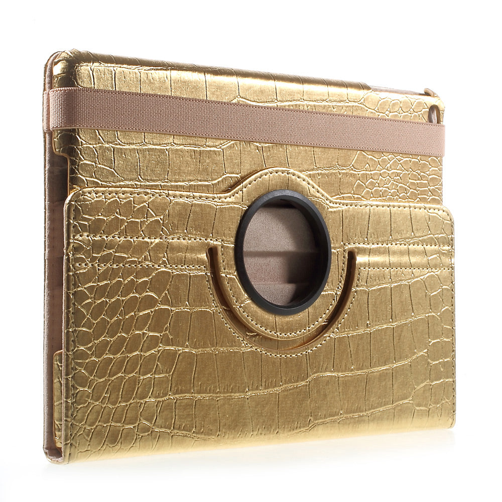 For iPad 9.7 (2018) / 9.7 (2017) Leather Flip Protective Case with 360 Degree Rotary Stand