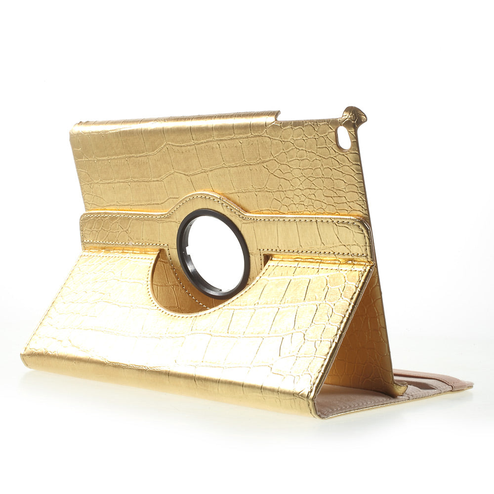 For iPad 9.7 (2018) / 9.7 (2017) Leather Flip Protective Case with 360 Degree Rotary Stand