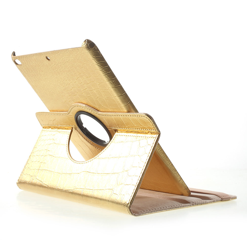 For iPad 9.7 (2018) / 9.7 (2017) Leather Flip Protective Case with 360 Degree Rotary Stand