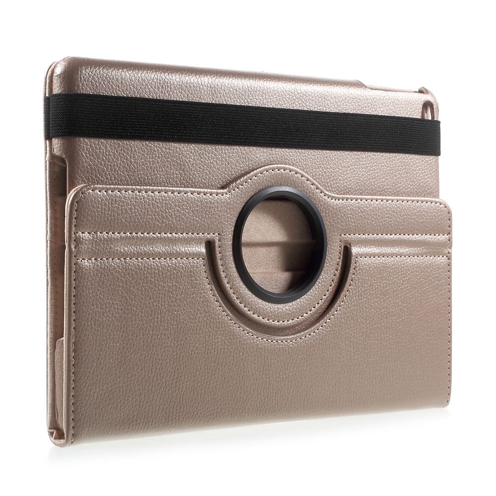 For iPad 9.7 (2018) / 9.7 (2017) Leather Flip Protective Case with 360 Degree Rotary Stand