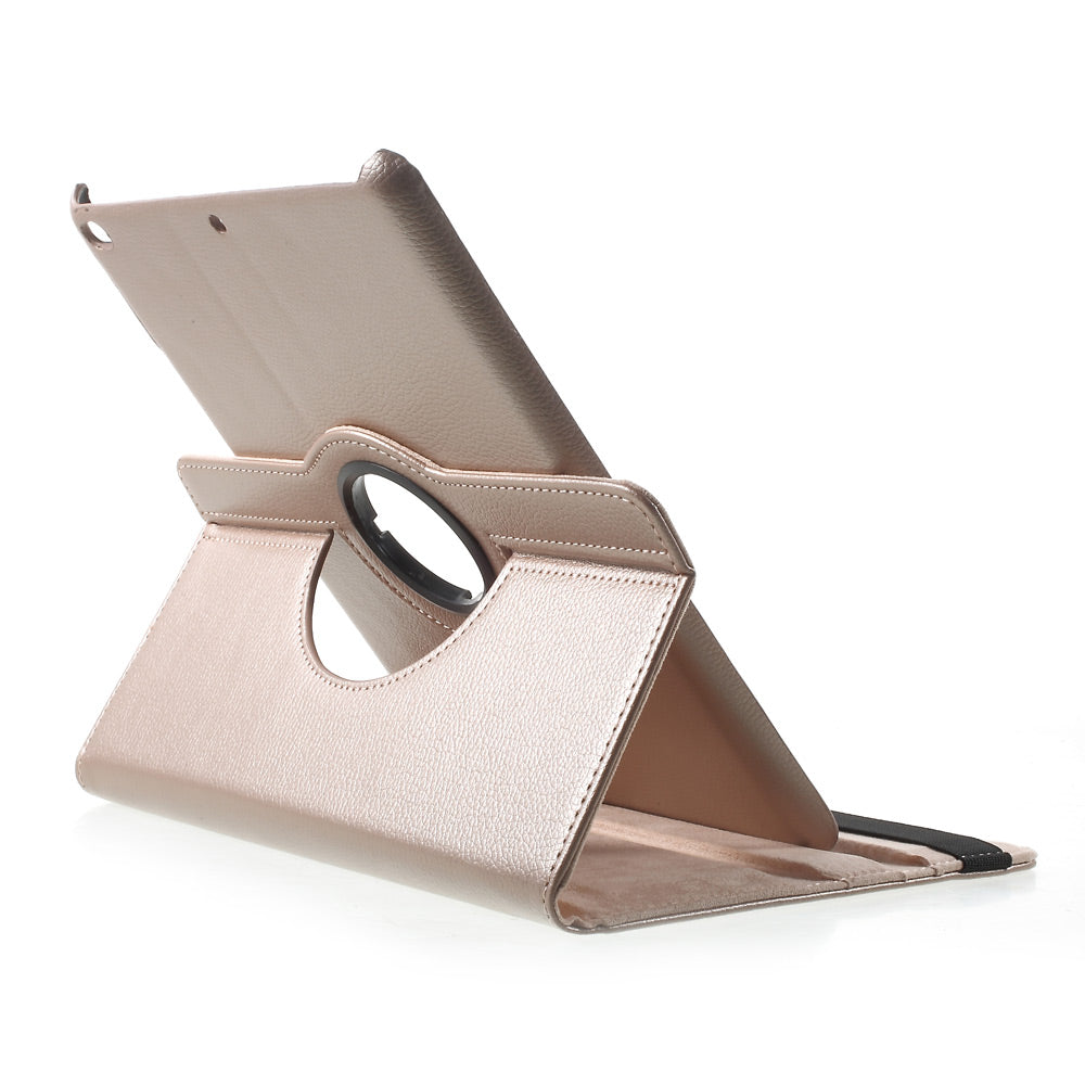 For iPad 9.7 (2018) / 9.7 (2017) Leather Flip Protective Case with 360 Degree Rotary Stand