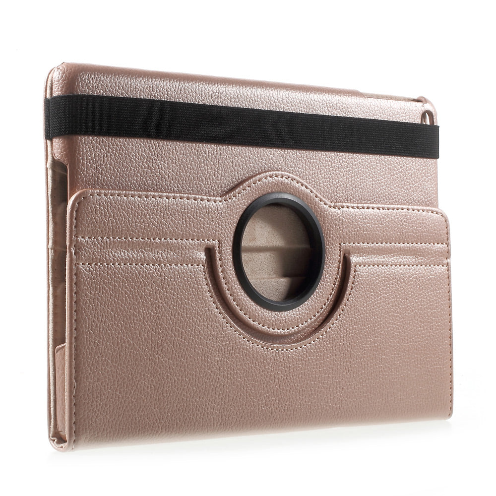 For iPad 9.7 (2018) / 9.7 (2017) Leather Flip Protective Case with 360 Degree Rotary Stand