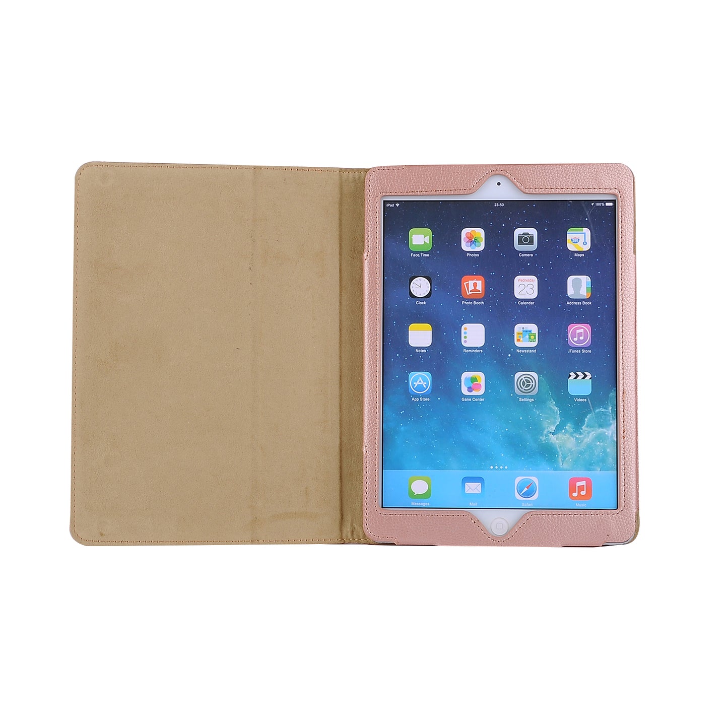 For iPad 9.7 (2018) / 9.7 (2017) Flip Stand Smart Leather Tablet Case Litchi Texture