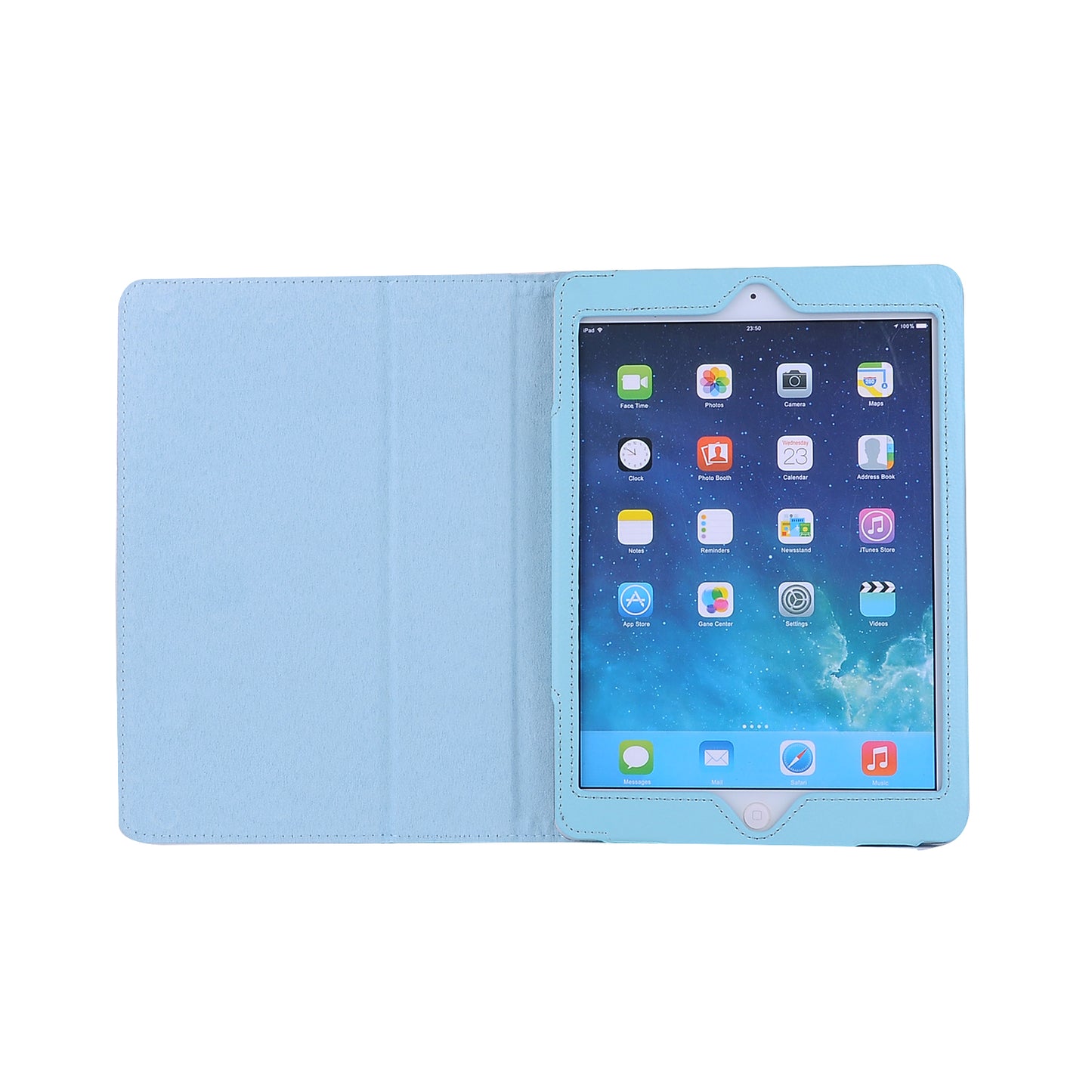 For iPad 9.7 (2018) / 9.7 (2017) Flip Stand Smart Leather Tablet Case Litchi Texture