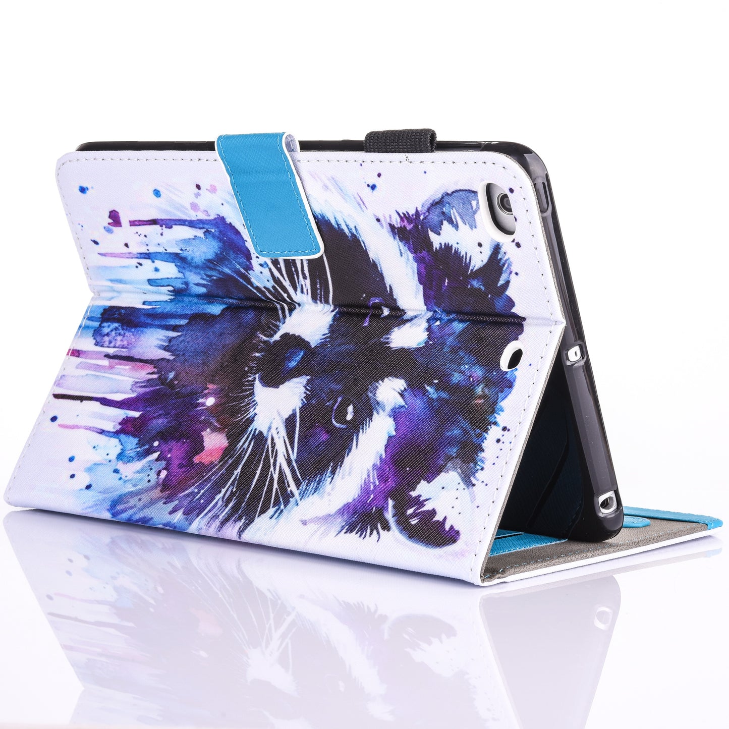 For iPad 9.7 (2018) / 9.7 (2017) Pattern Printing Leather Card Holder Tablet Case