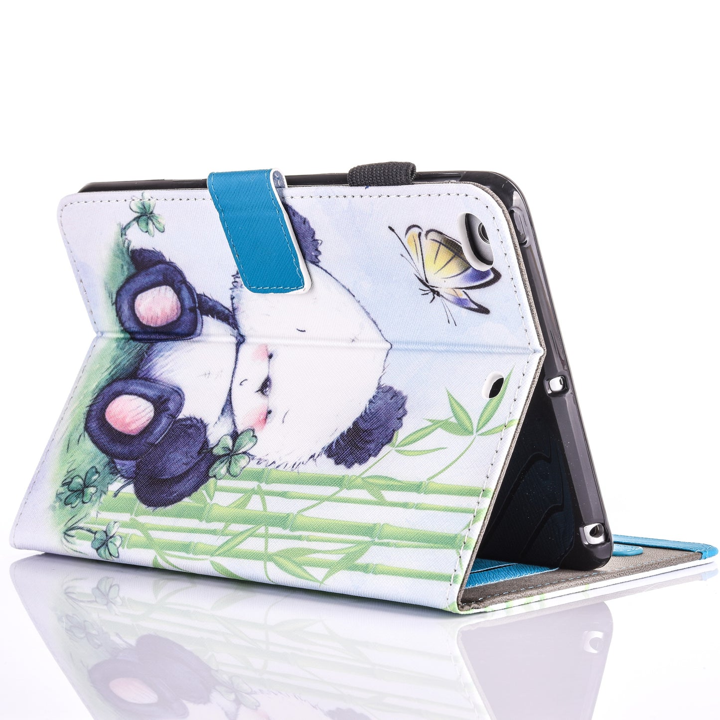 For iPad 9.7 (2018) / 9.7 (2017) Pattern Printing Leather Card Holder Tablet Case