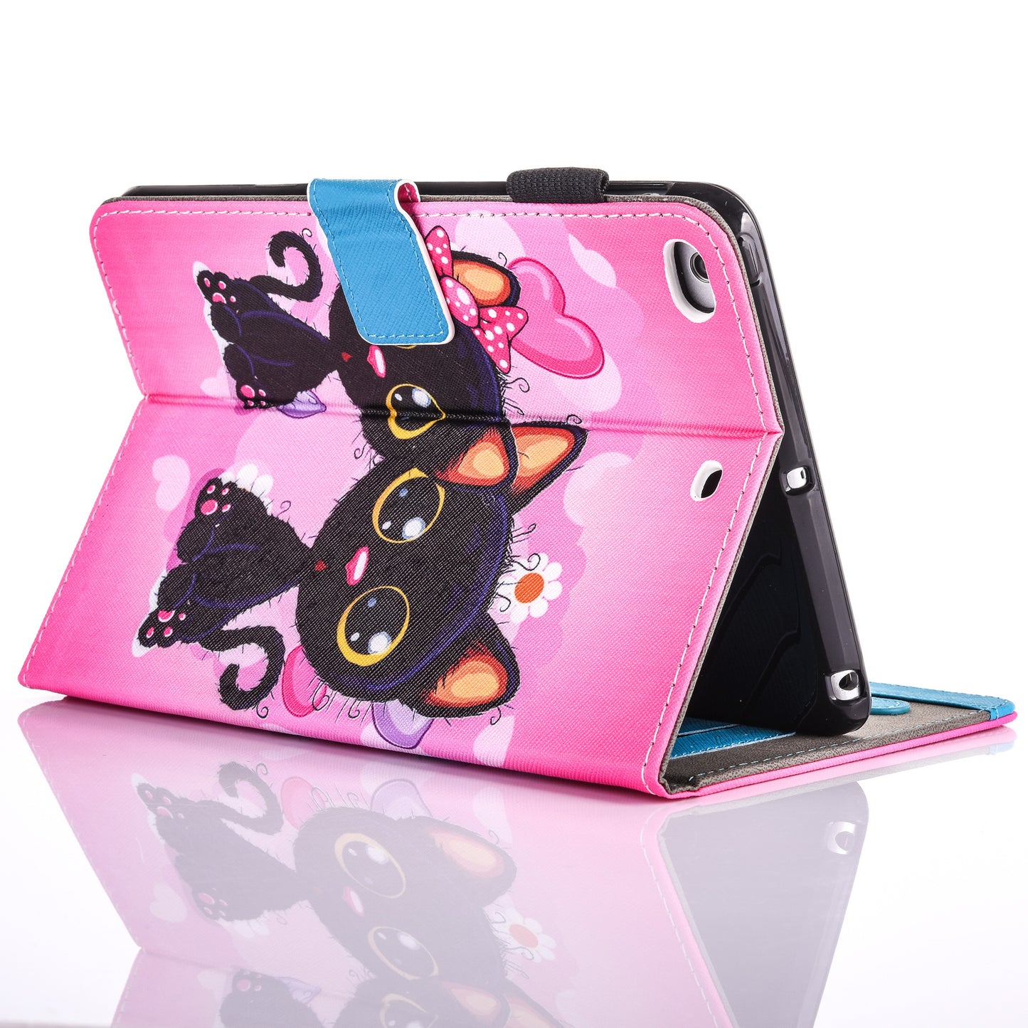 For iPad 9.7 (2018) / 9.7 (2017) Pattern Printing Leather Card Holder Tablet Case