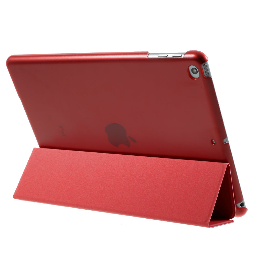 For iPad 9.7 (2018) / 9.7 (2017) Tri-fold Stand PU Leather + PC Case Accessory