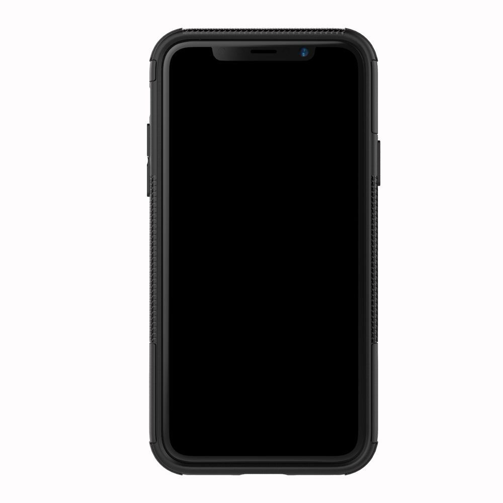 2-in-1 Tyre Pattern Kickstand PC + TPU Hybrid Phone Casing Cover for iPhone X/XS 5.8 inch