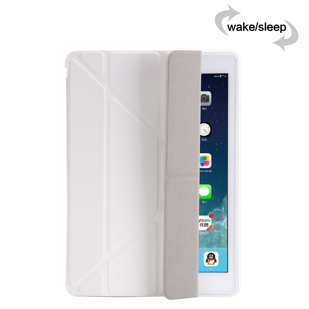 For iPad 9.7 (2018) / 9.7 (2017) Origami Smart PU Leather + TPU Tablet Casing