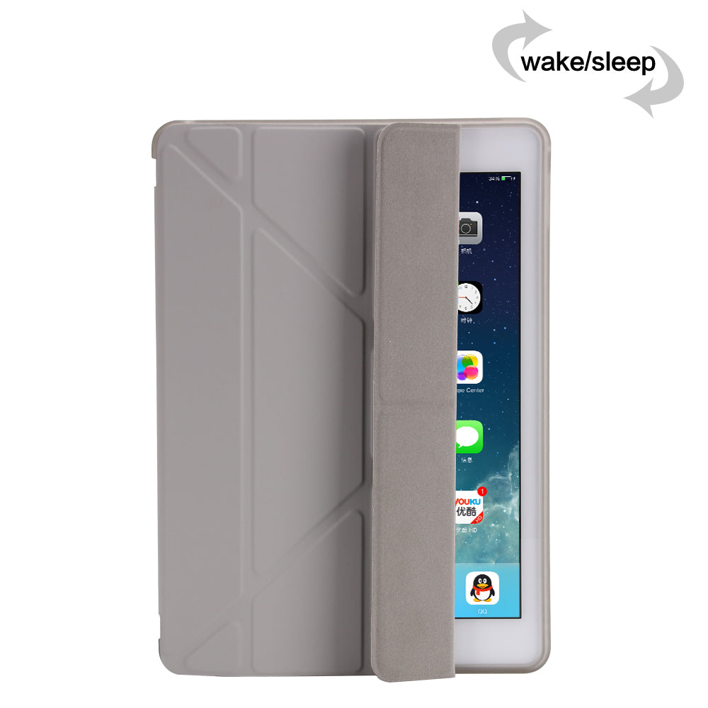For iPad 9.7 (2018) / 9.7 (2017) Origami Smart PU Leather + TPU Tablet Casing