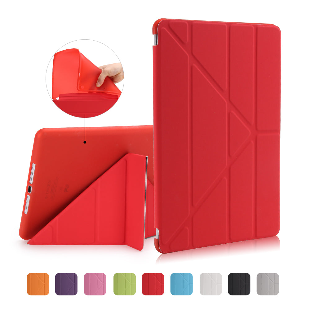 For iPad 9.7 (2018) / 9.7 (2017) Origami Smart PU Leather + TPU Tablet Casing